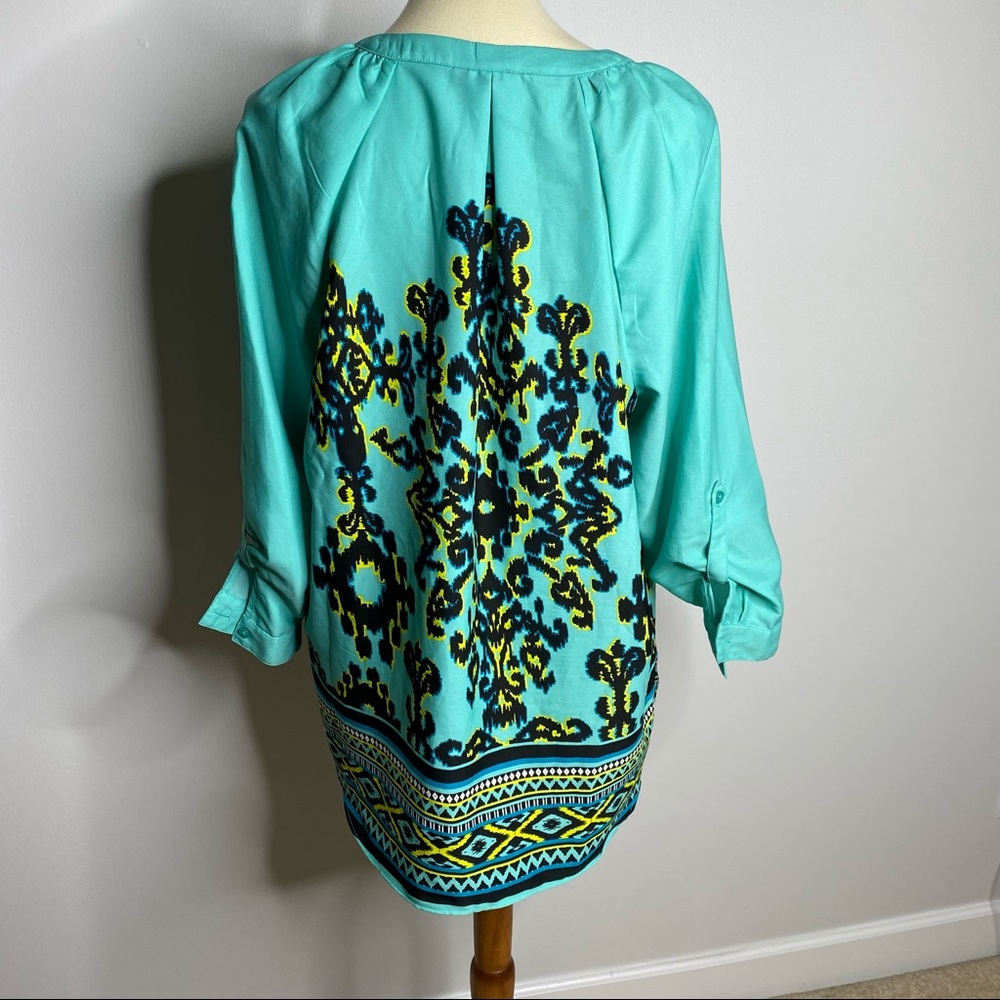 New Directions Weekend colorful peasant top size x large - Picture 5 of 7